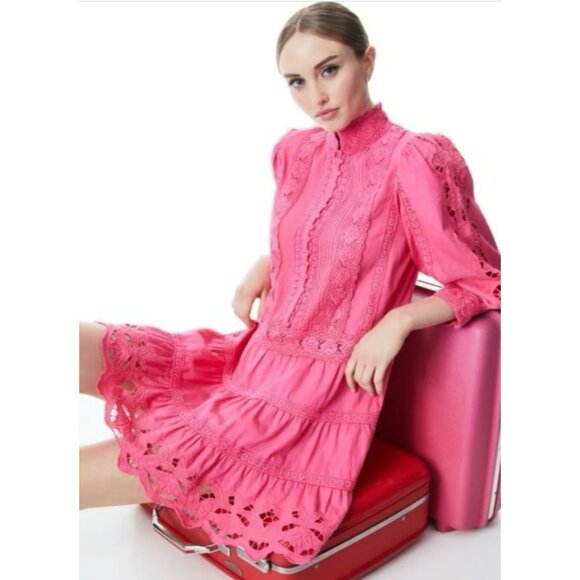 Alice + Olivia Dresses & Skirts - Alice + Olivia Clark Tiered Dress in Pink Size 8